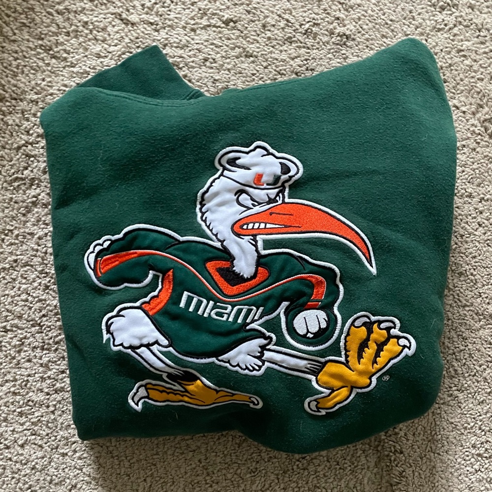 VINTAGE Miami Hurricanes Hoodie Size M